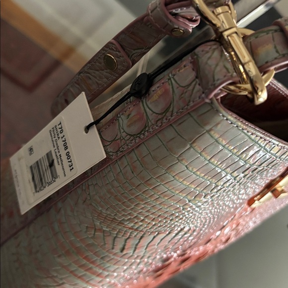 Brahmin Shira Bucket Bag Flirty Melbourne Croc-Embossed Leather NWT - Picture 7 of 10